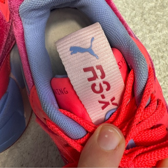Puma RS-X heart embroidered Valentines limited edition running shoes pink velour - Picture 10 of 14